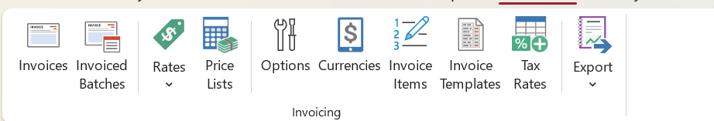 Invoices Menu