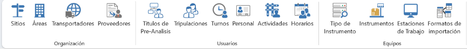 Menu de Laboratorio