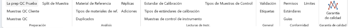 Menu de Control de Calidad