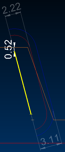 Screenshot of a hole below the minimum burden requirements