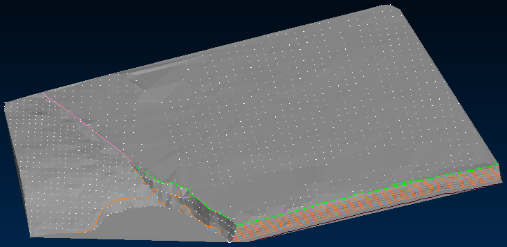 Screenshot of a triangulated surface in render mode