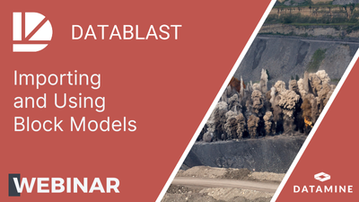 Webinar with a demonstration of importing and using block models in drill pattern design