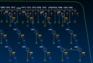Click to enlarge screenshot of wired up pre-split holes
