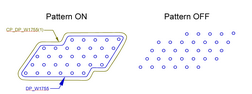 Effect of toggling display of pattern boundary borders