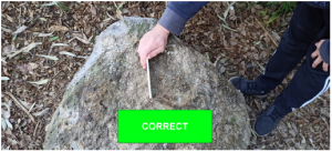 Click to enlarge the screeenshot of the Correct Method of Measuring a Lineation