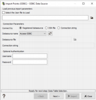 ODBC import - Connection to the data source