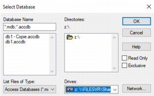 Select the database