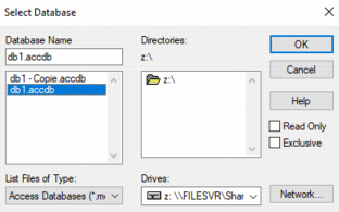 Select the database