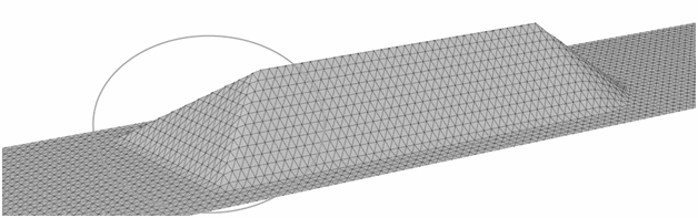 Diagram of 3D stockpile shape when using a bridge reclaimer