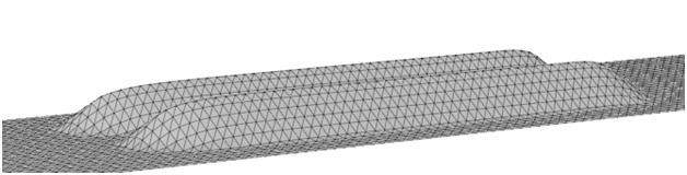 Diagram of 3D stockpile shape when using a windrow stacker