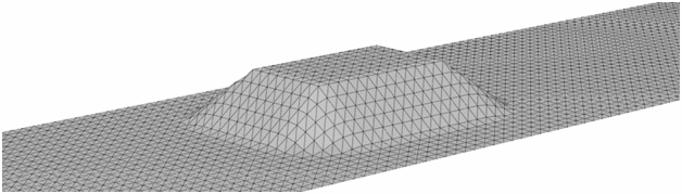 Diagram of 3D stockpile shape when using a front-end loader stacker