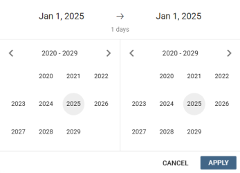 Calendar year view (modern logsheet) Calendar year view (modern logsheet)