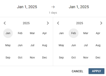 Calendar month view (modern logsheet) Calendar month view (modern logsheet)