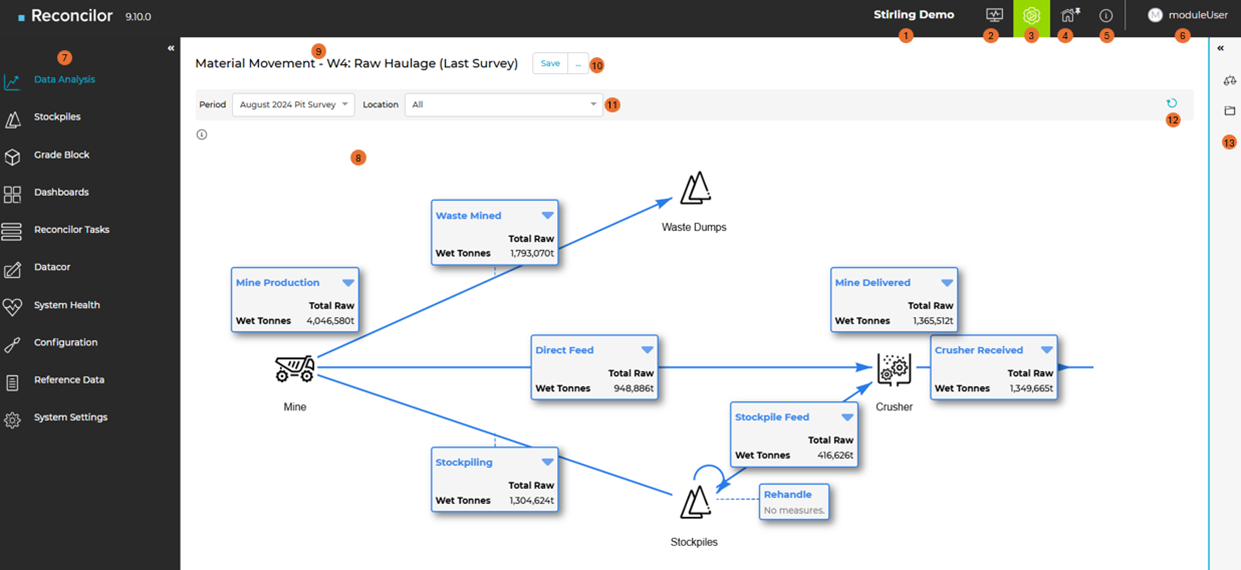 Reconcilor User Interface